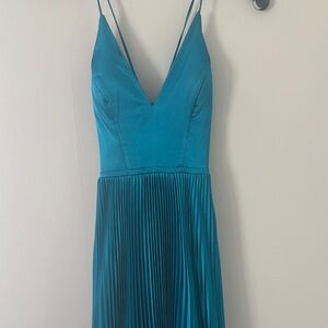Faviana Elegant Teal Strapless Dress